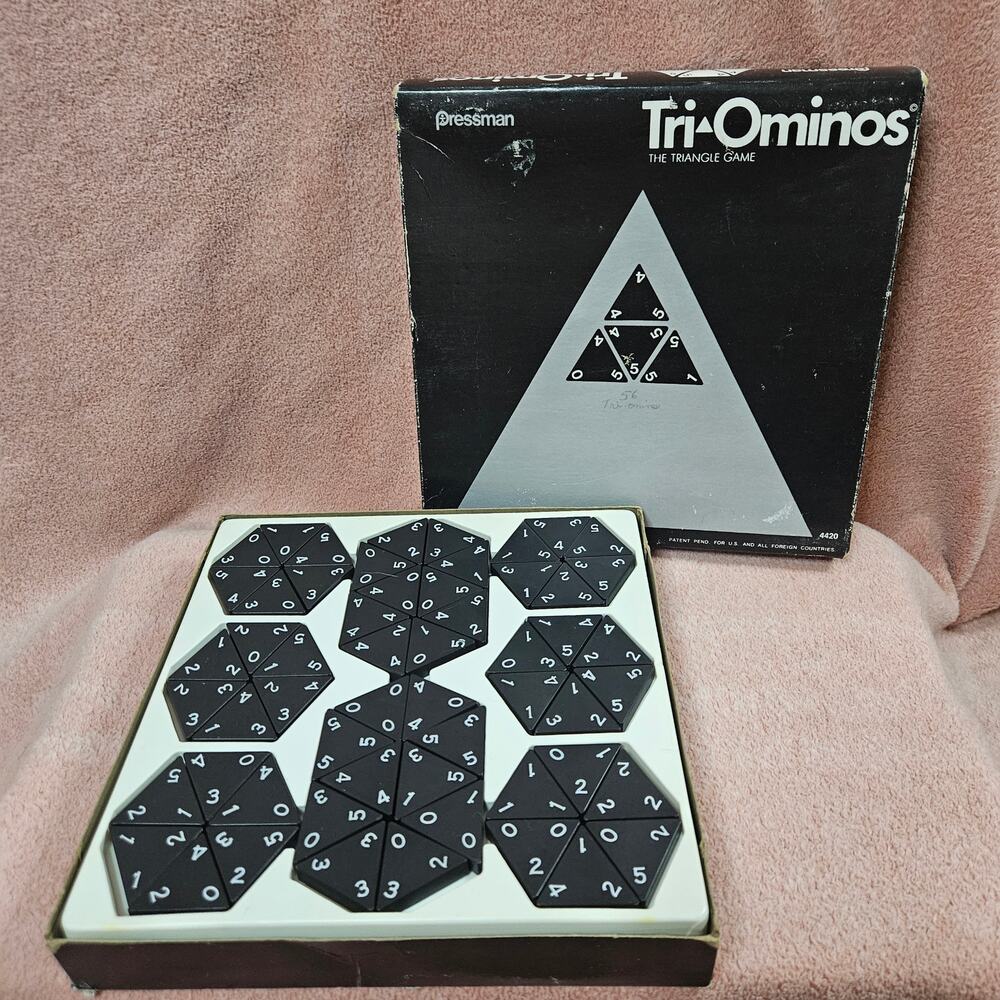 Vintage 1968 Pressman Tri-Ominos The Triangle Game #4420